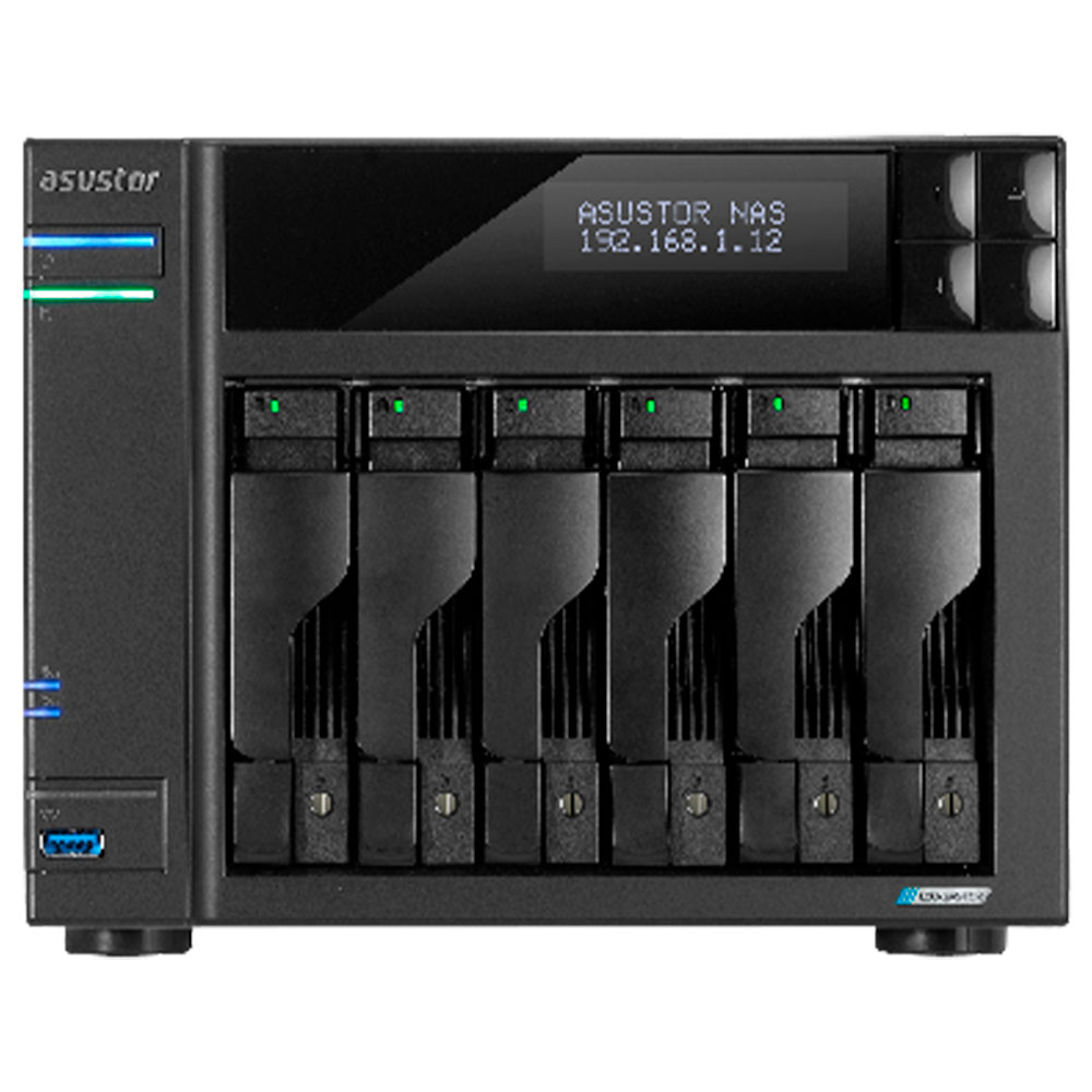 Imagem de STORAGE NAS ASUSTOR TORRE S/HD 6 BAIAS INTEL CELERON N5105 2 PORTAS LAN 2.5GB - AS6706T-BR