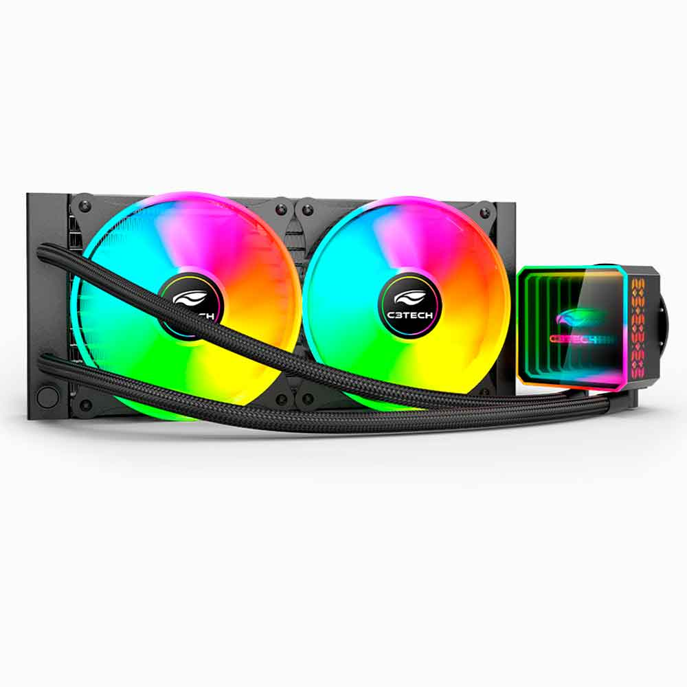 Mostrar detalhes de WATER COOLER C3TECH 240MM FC-W240RGB ARGB Imagem de WATER COOLER C3TECH 240MM FC-W240RGB ARGB