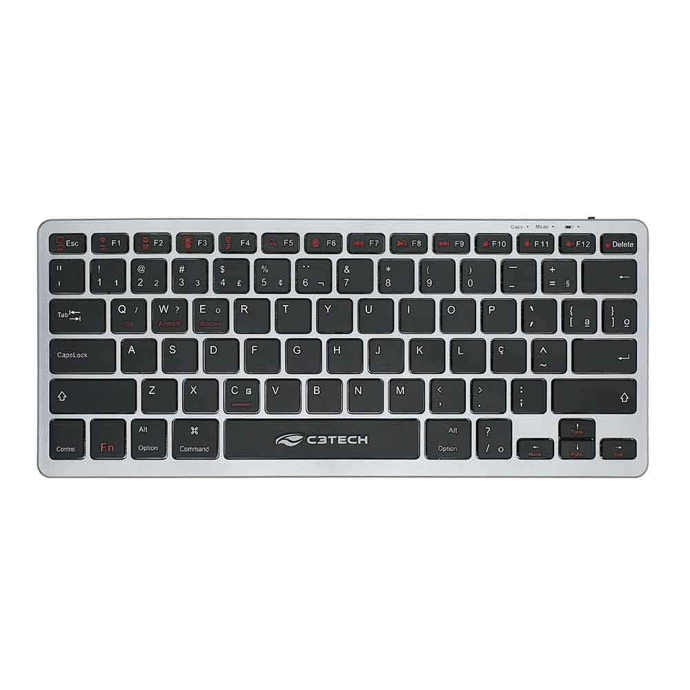Mostrar detalhes de TECLADO C3TECH S/FIO BLUETOOH K-BT50BK Imagem de TECLADO C3TECH S/FIO BLUETOOH K-BT50BK