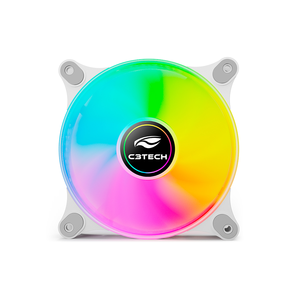 Mostrar detalhes de COOLER PARA GABINETE C3TECH F9-L160WH RGB 12CM Imagem de COOLER PARA GABINETE C3TECH F9-L160WH RGB 12CM