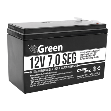 Mostrar detalhes de BATERIA GREEN CHIP SCE 12V ALARME - 013-3505 Imagem de BATERIA GREEN CHIP SCE 12V ALARME - 013-3505