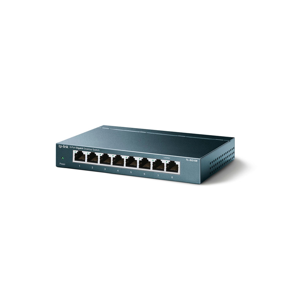 Mostrar detalhes de SWITCH 8P 10/100/1000 TP-LINK TL-SG108 Imagem de SWITCH 8P 10/100/1000 TP-LINK TL-SG108