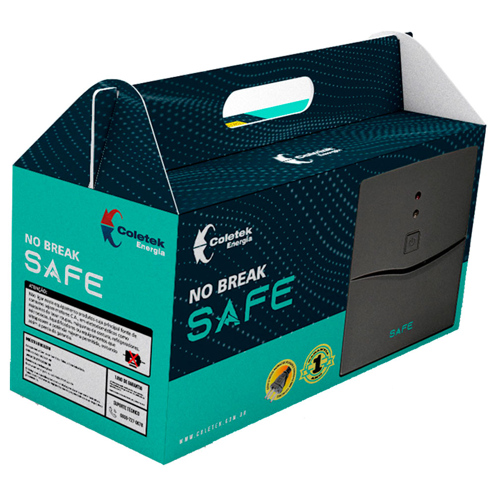 Imagem de NOBREAK COLETEK SAFE SAFE1200BK 1200VA BIVOLT AUTOMATICO/115V