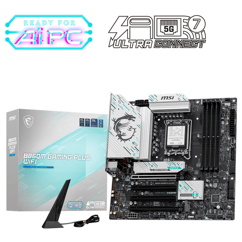 Imagem de PLACA MAE (INTEL) MSI B860M GAMING PLUS WIFI DDR5 LGA1851 ULTRA PROCESSORS
