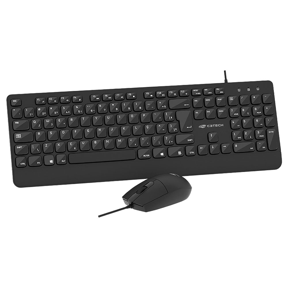 Mostrar detalhes de KIT MOUSE E TECLADO C3TECH COM FIO USB KT-150BK Imagem de KIT MOUSE E TECLADO C3TECH COM FIO USB KT-150BK