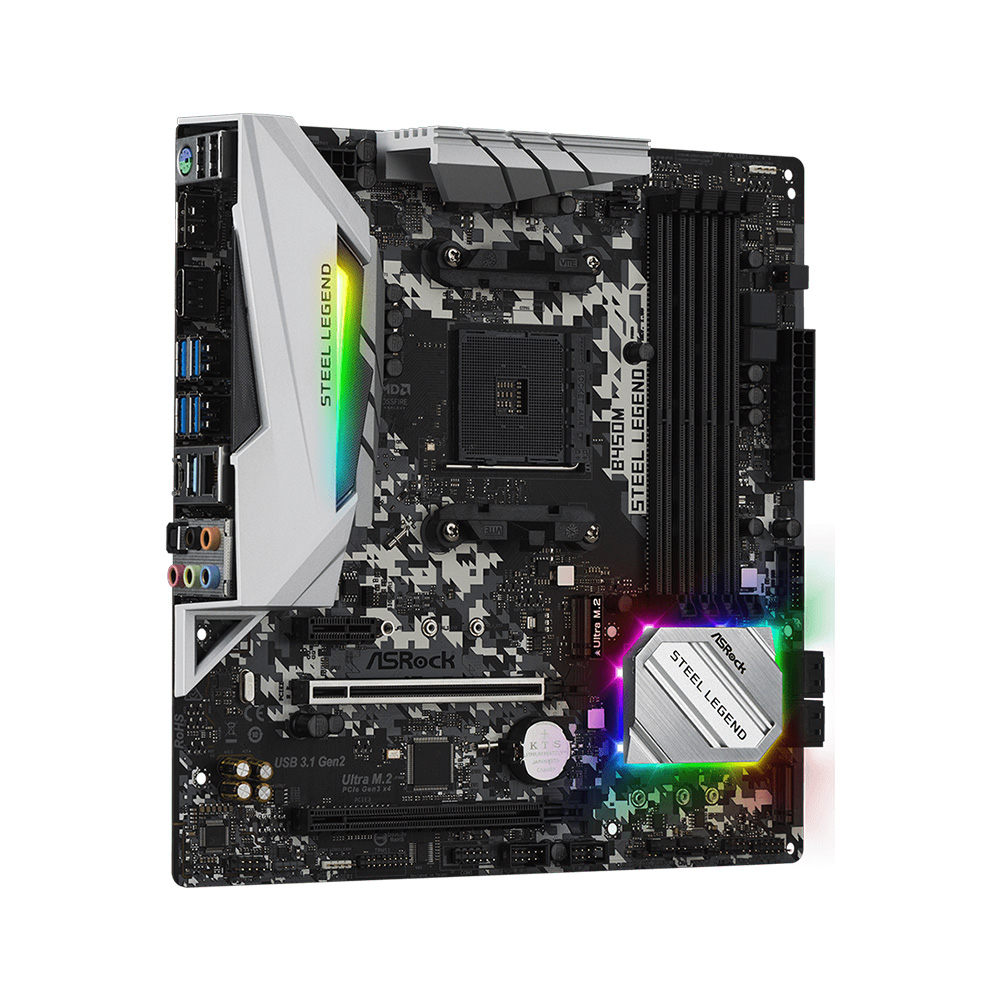 Imagem de PLACA MAE (AMD) ASROCK B450M STEEL LEGEND DDR4 AM4 90-MXB9Y0-A0BAYZ