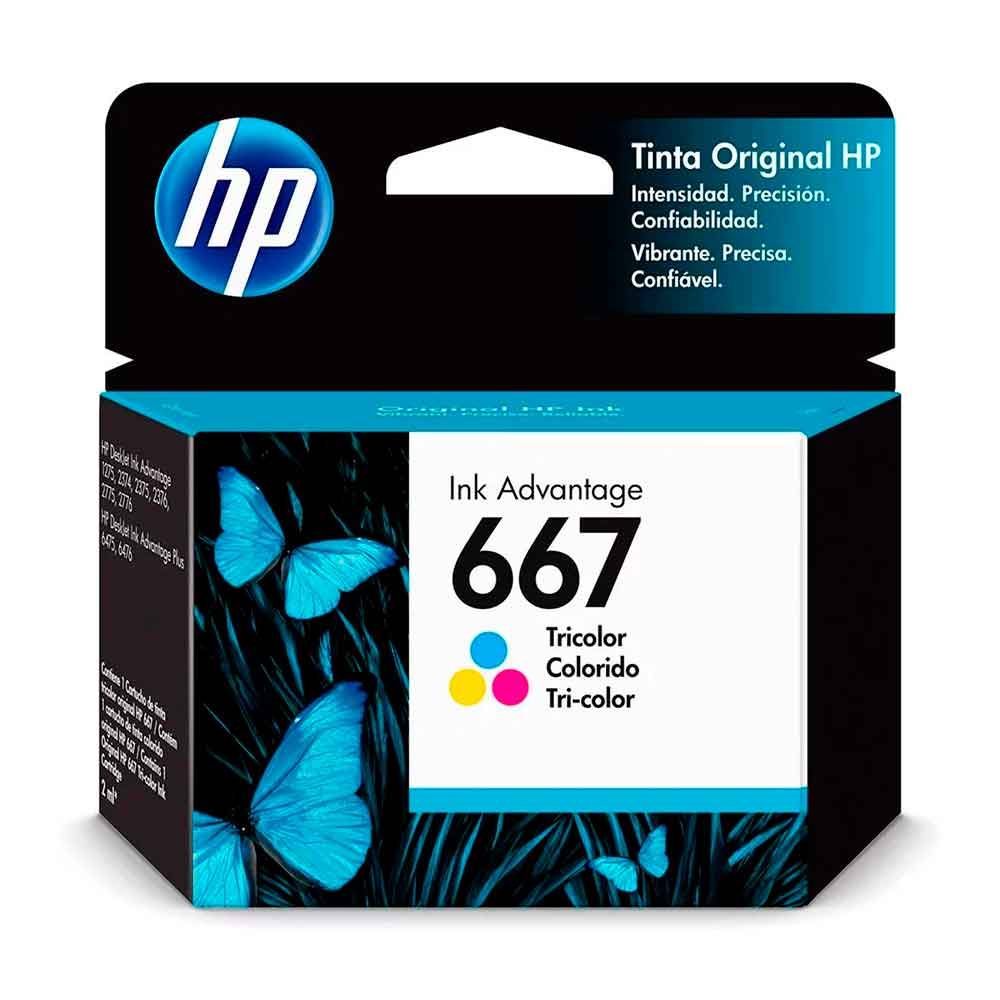 Mostrar detalhes de CARTUCHO HP 3YM78AB 667 TRICOLOR Imagem de CARTUCHO HP 3YM78AB 667 TRICOLOR