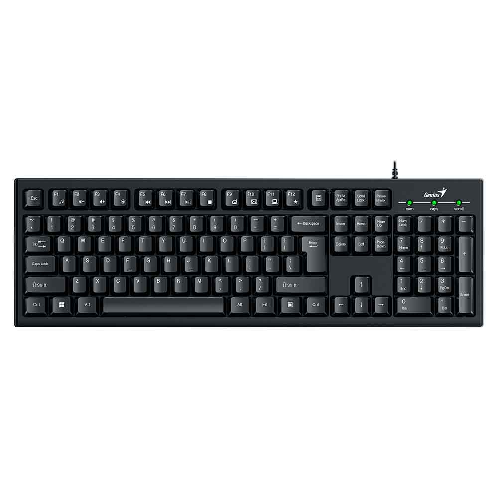 Mostrar detalhes de TECLADO GENIUS SMART KB-100 USB PRETO ABNT 2 Imagem de TECLADO GENIUS SMART KB-100 USB PRETO ABNT 2