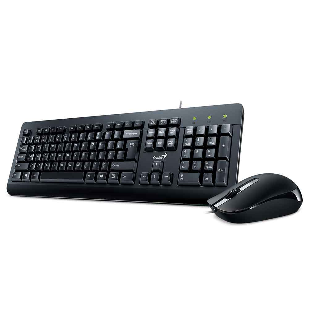 Mostrar detalhes de KIT MOUSE E TECLADO GENIUS KM-160 COM FIO USB ABNT 2 Imagem de KIT MOUSE E TECLADO GENIUS KM-160 COM FIO USB ABNT 2