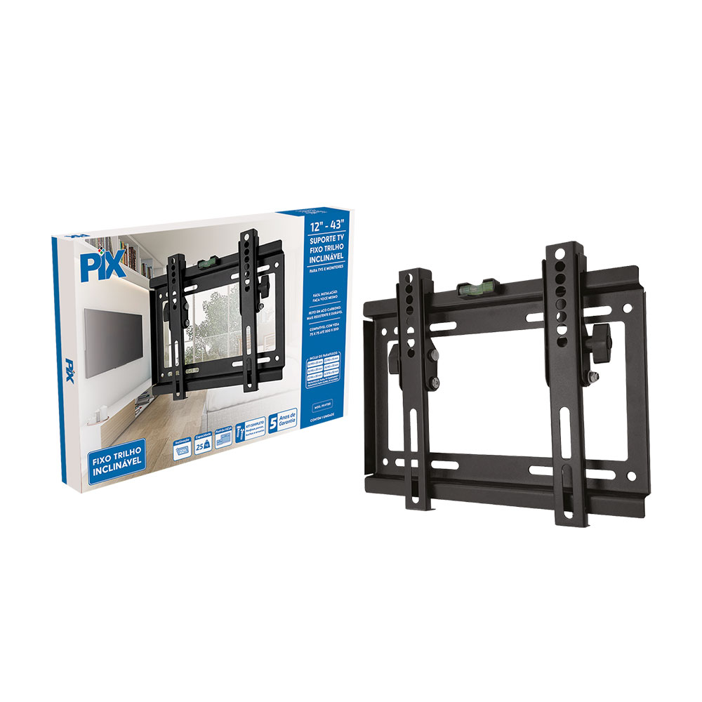 Imagem de SUPORTE TV TRILHO INCLINAVEL 12 A 43 PIX - 079-0066