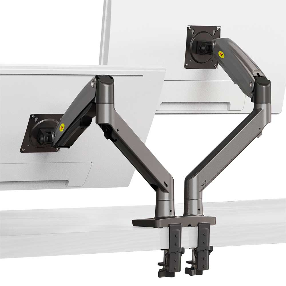 Imagem de SUPORTE MONITOR NORTH BAYOU GIRATORIO PARA 2 MONITORES COM BRACO MECANICO 22" A 32" - NB-G75
