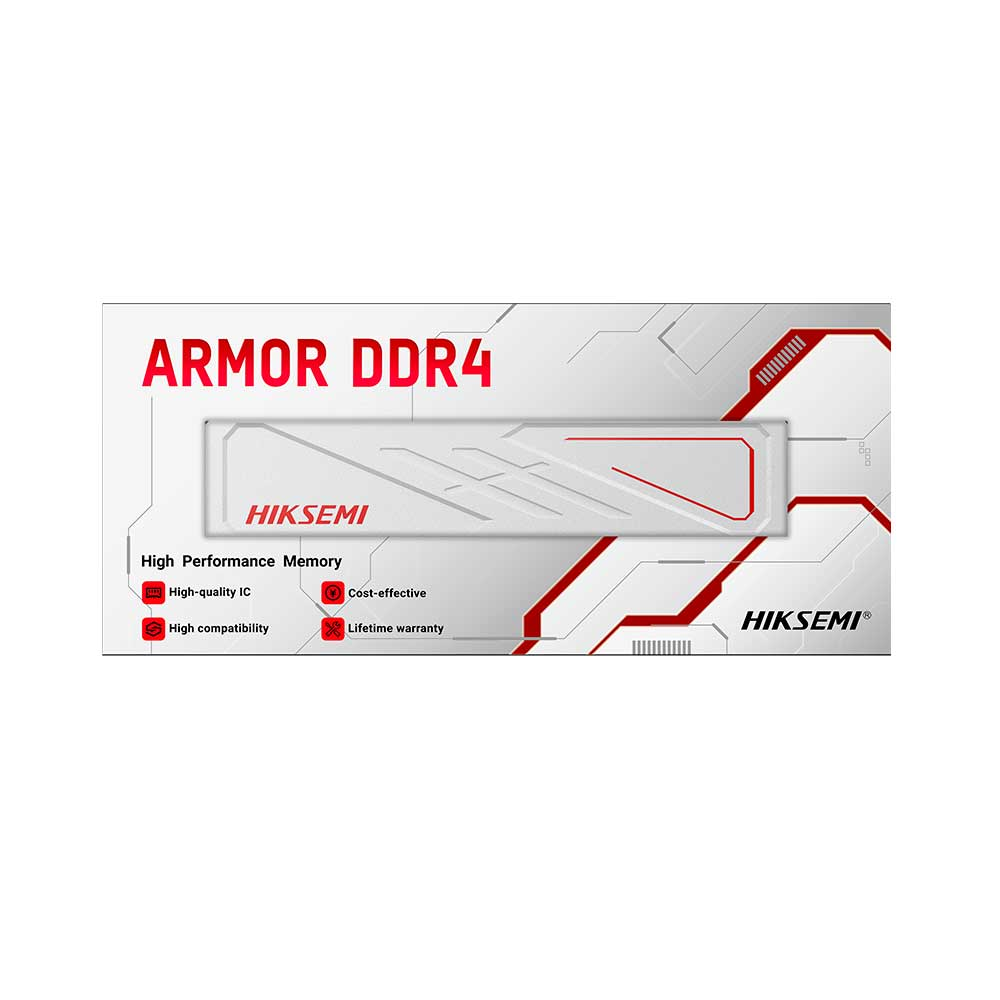 Imagem de MEMORIA HIKSEMI ARMOR 8GB DDR4 3200 MHZ 1.35V DESKTOP WHITE - HSC408U32E2