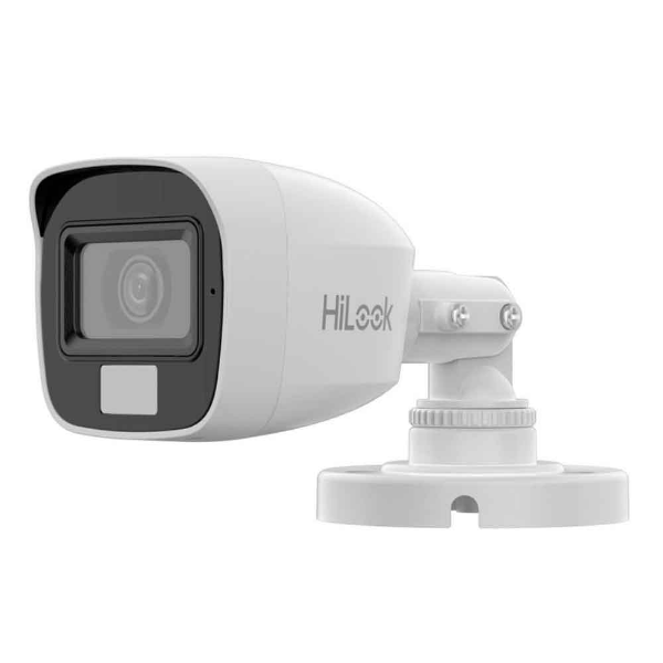 Imagem de Camera HiLook Hikvision Analogica Smart Hybrid Light 2MP Full HD Bullet 2.8mm IR 20m Mic Embutido IP66 THC-B127-LPS