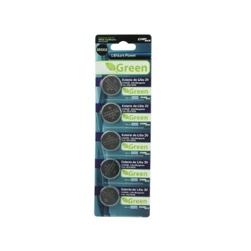 Mostrar detalhes de BATERIA CR2032 3V LITIO CART. 5UN GREEN - 013-3032 Imagem de BATERIA CR2032 3V LITIO CART. 5UN GREEN - 013-3032