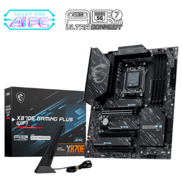 Mostrar detalhes de PLACA MAE (AMD) MSI X870E GAMING PLUS WIFI DDR5 AM5 Imagem de PLACA MAE (AMD) MSI X870E GAMING PLUS WIFI DDR5 AM5
