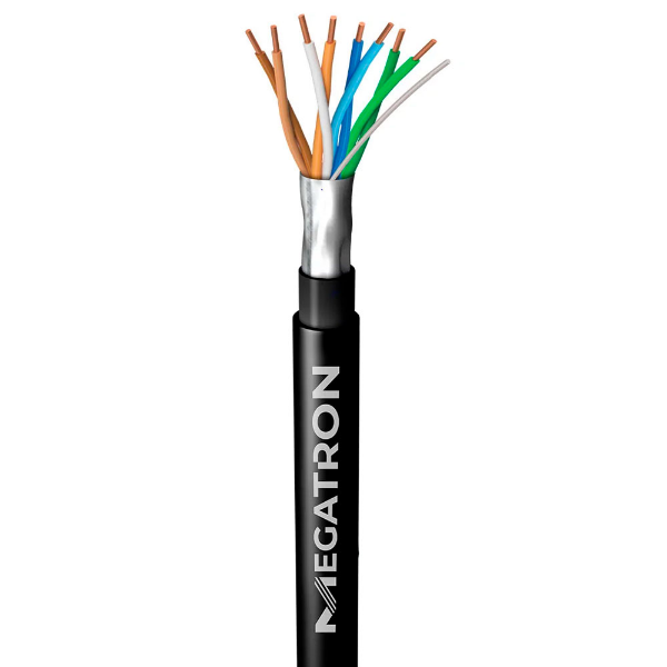 Imagem de CABO DE REDE 4 PARES CAT5E 305 MTS DUPLA CAPA BLINDADO COBRE MEGATRON