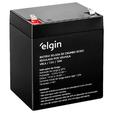 Mostrar detalhes de BATERIA 12V 5AH SELADA DE CHUMBO VRLA 82350 ELGIN Imagem de BATERIA 12V 5AH SELADA DE CHUMBO VRLA 82350 ELGIN