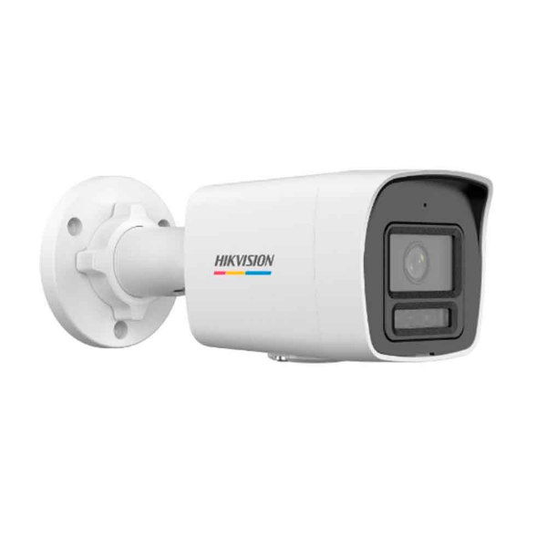 Imagem de Camera Hikvision IP ColorVu Smart Hybrid Light 2MP Full HD Bullet 2.8mm Luz Branca 30m Mic Embutido IP67 DS-2CD1027G2H-LIU