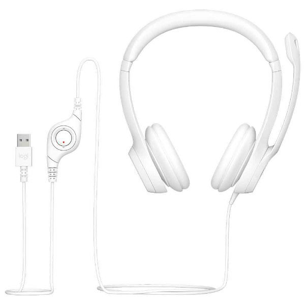 Imagem de FONE DE OUVIDO MIC LOGITECH H390 USB BRANCO
