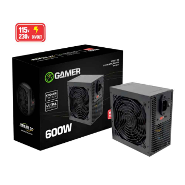 Imagem de FONTE DE ALIMENTACAO ATX 600W REAL BRAZIL BPC/6350-SMT 24 PINOS BOX