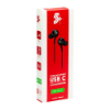 Imagem de FONE DE OUVIDO PRETO TIPO C AURICULAR COM MICROFONE 1,20M 5+ - 043-0040