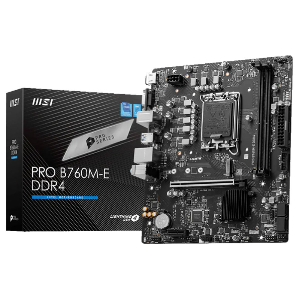 Imagem de PLACA MAE (INTEL) MSI PRO B760M-E DDR4 LGA1700 12° 13° E 14° GERACAO