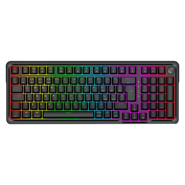 Imagem de TECLADO REDRAGON MECANICO GAMER EISA PRO RGB PRETO SWITCH MANBO SEM FIO K686-RGB-PRO