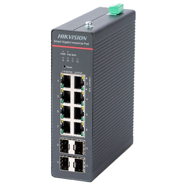 Imagem de SWITCH DS-3T1512HP-SI-8P4F GERENCIAVEL HIKVISION