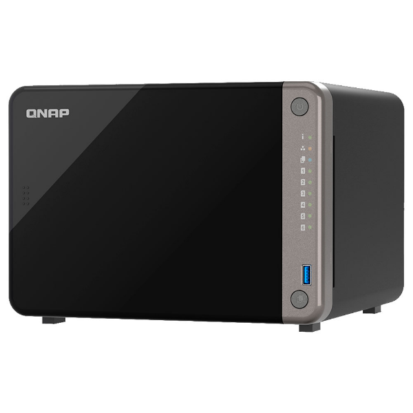 Imagem de STORAGE NAS QNAP 6 BAIAS ARM CORTEX-476 8GB 2 PORTAS LAN E 1 PORTA 2.5GB - TS-AI642-8G-US