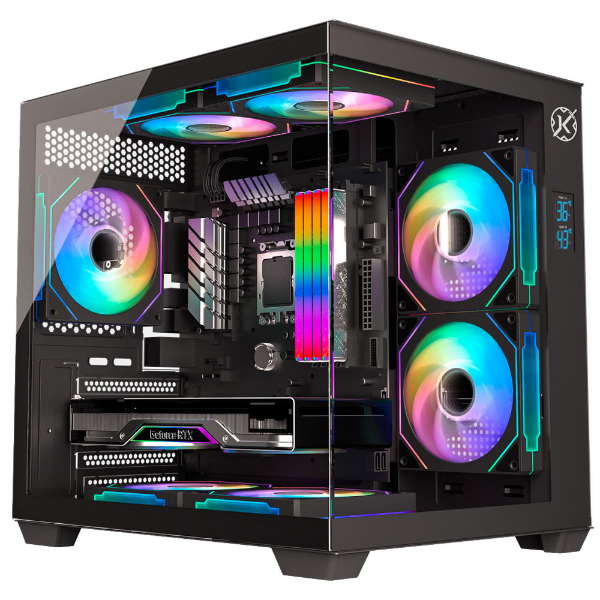 Imagem de GABINETE GAMER KALKAN MIDGARD DIGITAL PRETO SEM FAN KLK00085