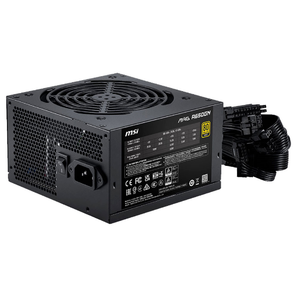 Imagem de FONTE DE ALIMENTACAO MSI 650W MAG A650GN II 80 PLUS GOLD ATX PCIE - 306-7ZPBZ19-CE0