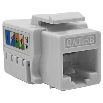 Imagem de CONECTOR FEMEA KEYSTONE RJ45 PLUSCABLE CAT5E 90GRAUS - LA-K51