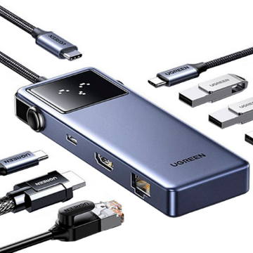 Imagem de HUB USB UGREEN 7 EM 1 COM 2P USB-C/3P USB-A/HDMI/RJ45/PD 100W - CM888