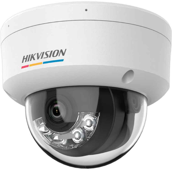 Imagem de Camera Hikvision IP ColorVu 2MP Dome 2.8mm Luz Branca 30m Mic Embutido IK08 IP67 DS-2CD1127G2H-LIU