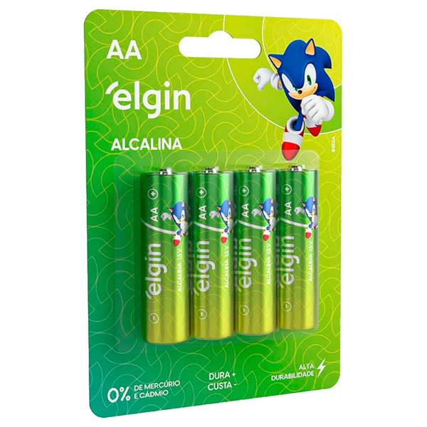 Imagem de PILHA ALCALINA AA BLISTER C/4 82153 ELGIN