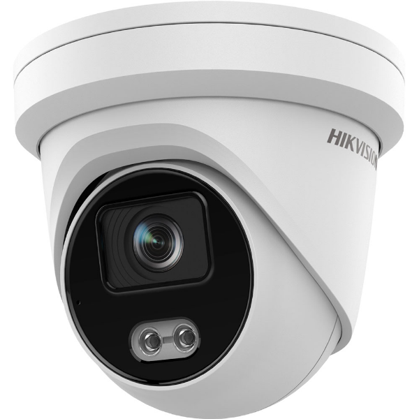 Imagem de Camera Hikvision IP AcuSense ColorVu 4MP Dome 2.8mm Luz Branca 30m Mic Embutido IP67 DS-2CD2347G2-LU