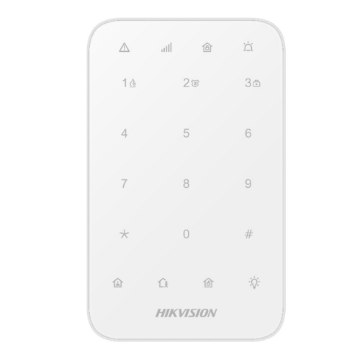 Imagem de TECLADO DE ALARME LED SEM FIO AX PRO 868MHz TOUCH SCREEN / EN G2 / COM BATERIA DS-PK1-E-WE HIKVISION