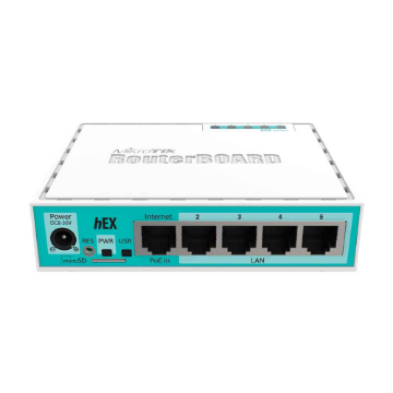 Mostrar detalhes de ROTEADOR ROUTER BOARD E LOAD BALANCE 5 PORTAS GIGABIT RB750GR3 (HEX) - MIKROTIK Imagem de ROTEADOR ROUTER BOARD E LOAD BALANCE 5 PORTAS GIGABIT RB750GR3 (HEX) - MIKROTIK