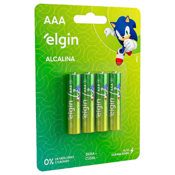 Mostrar detalhes de PILHA ALCALINA AAA BLISTER C/4 82155 ELGIN Imagem de PILHA ALCALINA AAA BLISTER C/4 82155 ELGIN