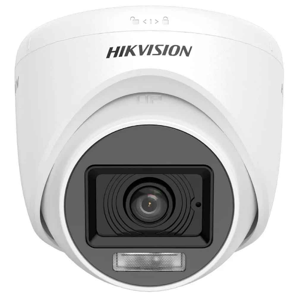 Imagem de Camera Hikvision Analogica Smart Hybrid Light 2MP Full HD Turret 2.8mm IR 20m Mic Embutido DS-2CE76D0T-LPFS