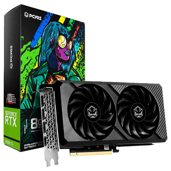 Imagem de PLACA DE VIDEO PCYES GEFORCE RTX 3060 TI 8GB GDDR6 256BITS PVR30608TGR6DF3