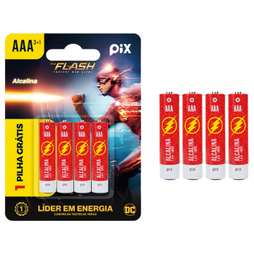 Mostrar detalhes de PILHA ALCALINA ULTRA AAA LR03 BLISTER C/ 4 PECAS PIX - 022-6001 Imagem de PILHA ALCALINA ULTRA AAA LR03 BLISTER C/ 4 PECAS PIX - 022-6001
