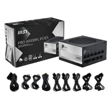 Mostrar detalhes de FONTE DE ALIMENTACAO MSI 1000W PRO A1000PL PCIE5 80 PLUS PLATINUM FULL MODULAR ATX PCIE 5.0 306-7ZPL Imagem de FONTE DE ALIMENTACAO MSI 1000W PRO A1000PL PCIE5 80 PLUS PLATINUM FULL MODULAR ATX PCIE 5.0 306-7ZPL