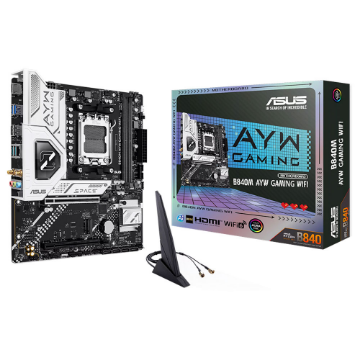 Mostrar detalhes de PLACA MAE (AMD) ASUS B840M AYW GAMING WIFI DDR5 AM5 Imagem de PLACA MAE (AMD) ASUS B840M AYW GAMING WIFI DDR5 AM5