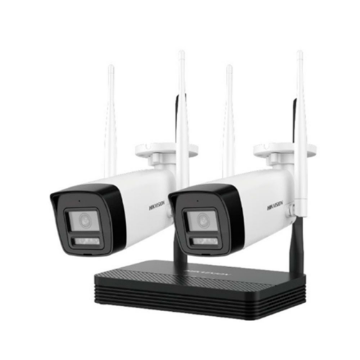 Imagem de KIT WIFI EASYLINK 1 NVR 4 CANAIS E 2 CAMERAS IP BULLET 4MP DS-J142I/NKS424W0H HIKVISION