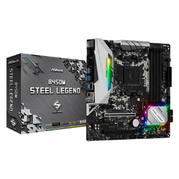 Mostrar detalhes de PLACA MAE (AMD) ASROCK B450M STEEL LEGEND DDR4 AM4 90-MXB9Y0-A0BAYZ Imagem de PLACA MAE (AMD) ASROCK B450M STEEL LEGEND DDR4 AM4 90-MXB9Y0-A0BAYZ