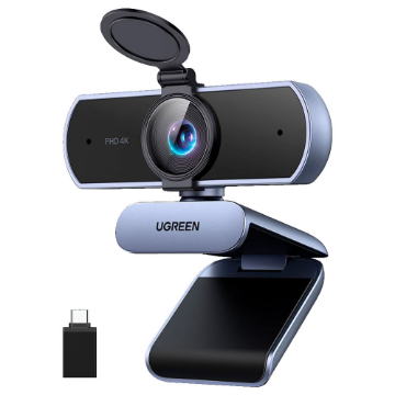 Imagem de WEBCAM UGREEN UHD 4K USB-A/USB-C COM MICROFONE E AUTOFOCO - CM831