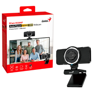 Mostrar detalhes de WEBCAM GENIUS ECAM 8020AF AUTO FOCO FULL HD 1080P Imagem de WEBCAM GENIUS ECAM 8020AF AUTO FOCO FULL HD 1080P