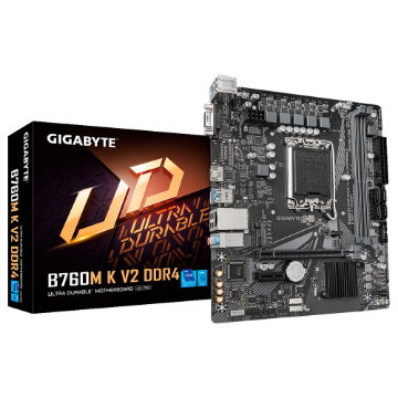 Mostrar detalhes de PLACA MAE (INTEL) GIGABYTE B760M K V2 DDR4 1.0 LGA1700 12° 13° E 14° GERACAO Imagem de PLACA MAE (INTEL) GIGABYTE B760M K V2 DDR4 1.0 LGA1700 12° 13° E 14° GERACAO