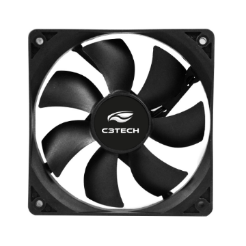 Mostrar detalhes de COOLER PARA GABINETE C3TECH 80X80X25MM PRETO - F7-50BK Imagem de COOLER PARA GABINETE C3TECH 80X80X25MM PRETO - F7-50BK